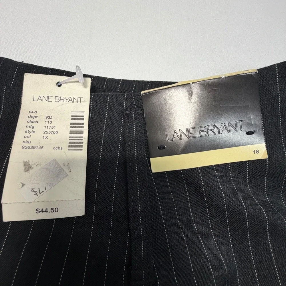 Lane Bryant Pinstripe Pencil Skirt Size 18‎ NWT Stretch Career Wear $44 Retail - Picture 3 of 7